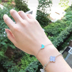 ¡®Timi¡¯BUTTERFLY TURQUOISE BUTTERFLY BRACELET SILVER