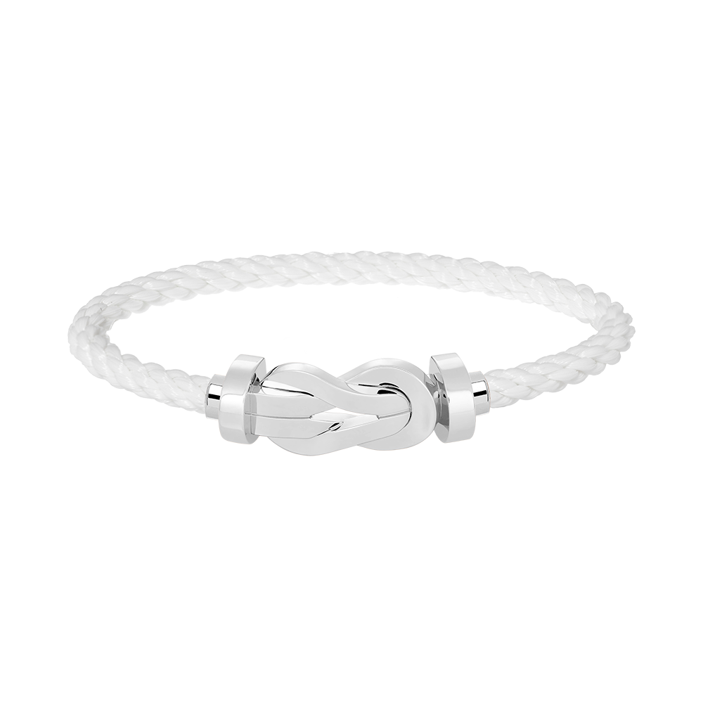 TimiCHANCE LARGE 8 FIGURE BUCKLE NO DIAMOND BRACELET SILVER