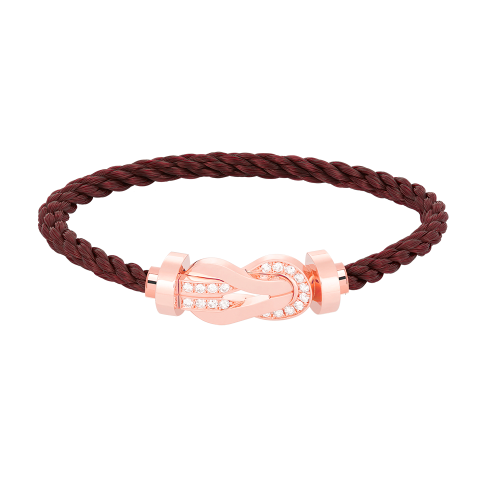 TimiCHANCE LARGE 8 FIGURE BUCKLE HALF DIAMOND BRACELET ROSE GOLD