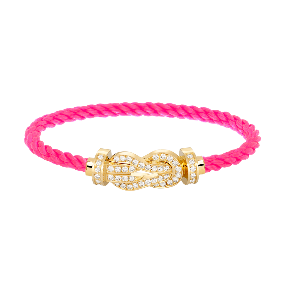 TimiCHANCE LARGE 8 FIGURE BUCKLE FULLDIAMOND BRACELET GOLD