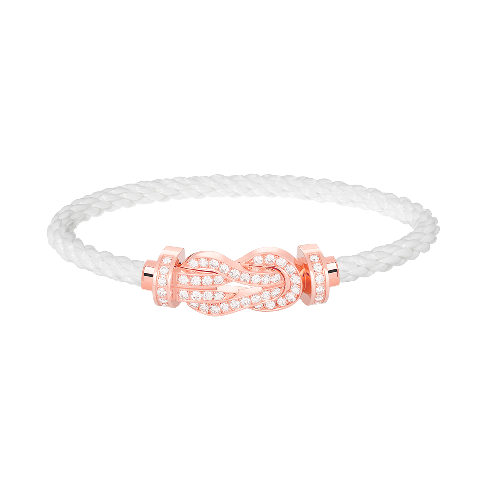 TimiCHANCE LARGE 8 FIGURE BUCKLE FULL DIAMOND BRACELET ROSE GOLD