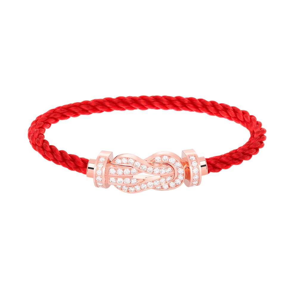 TimiCHANCE LARGE 8 FIGURE BUCKLE FULL DIAMOND BRACELET ROSE GOLD