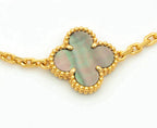 [Timi]New  CLOVER 5 MOTIF GRAY MOP BRACELET COLLECTION