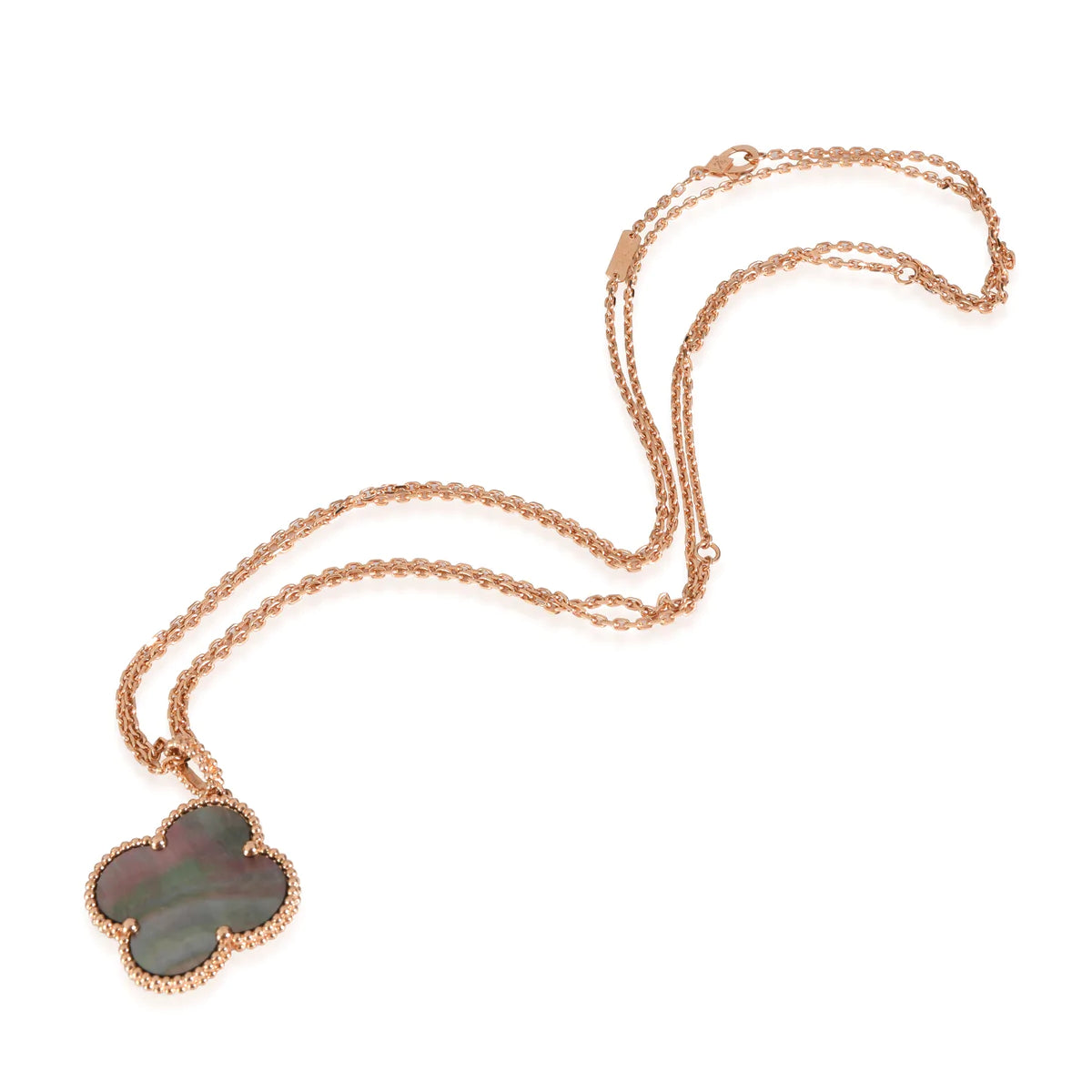 TimiCLOVER 25MM GOLD DARK MOP BIG CLOVER NECKLACE