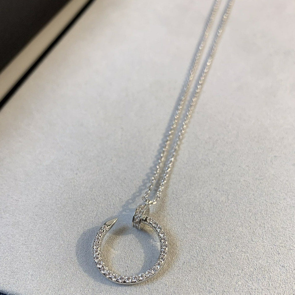 TimiJUSTE NECKLACE SILVER DIAMONDS