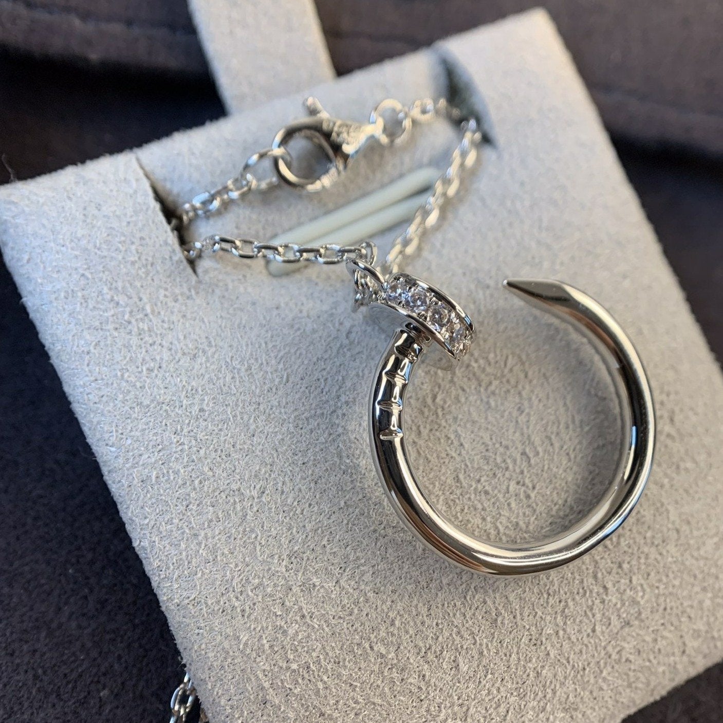 TimiJUSTE NECKLACE SILVER DIAMONDS