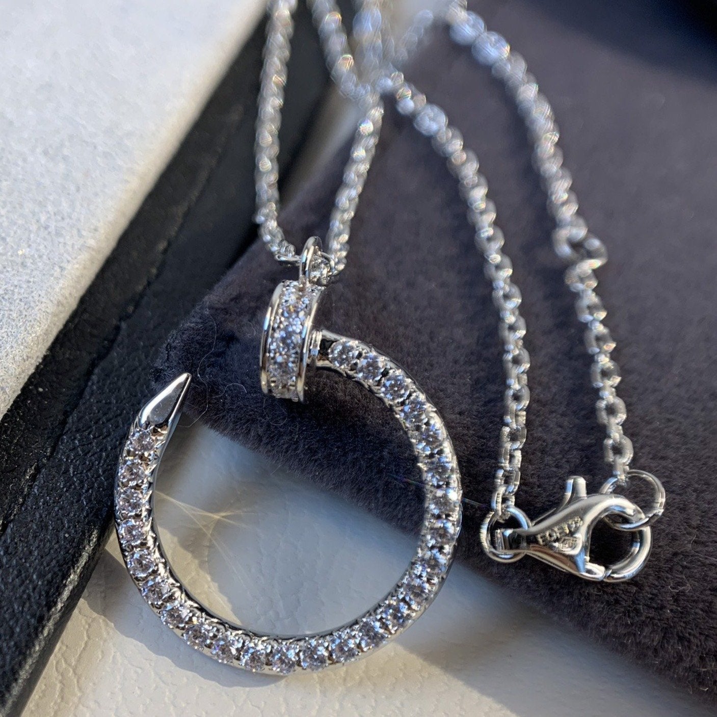 TimiJUSTE NECKLACE SILVER DIAMONDS