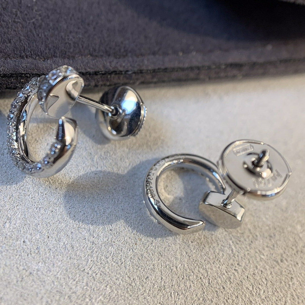 TimiJUSTE EARRINGS SILVER DIAMONDS