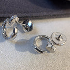 TimiJUSTE EARRINGS SILVER DIAMONDS
