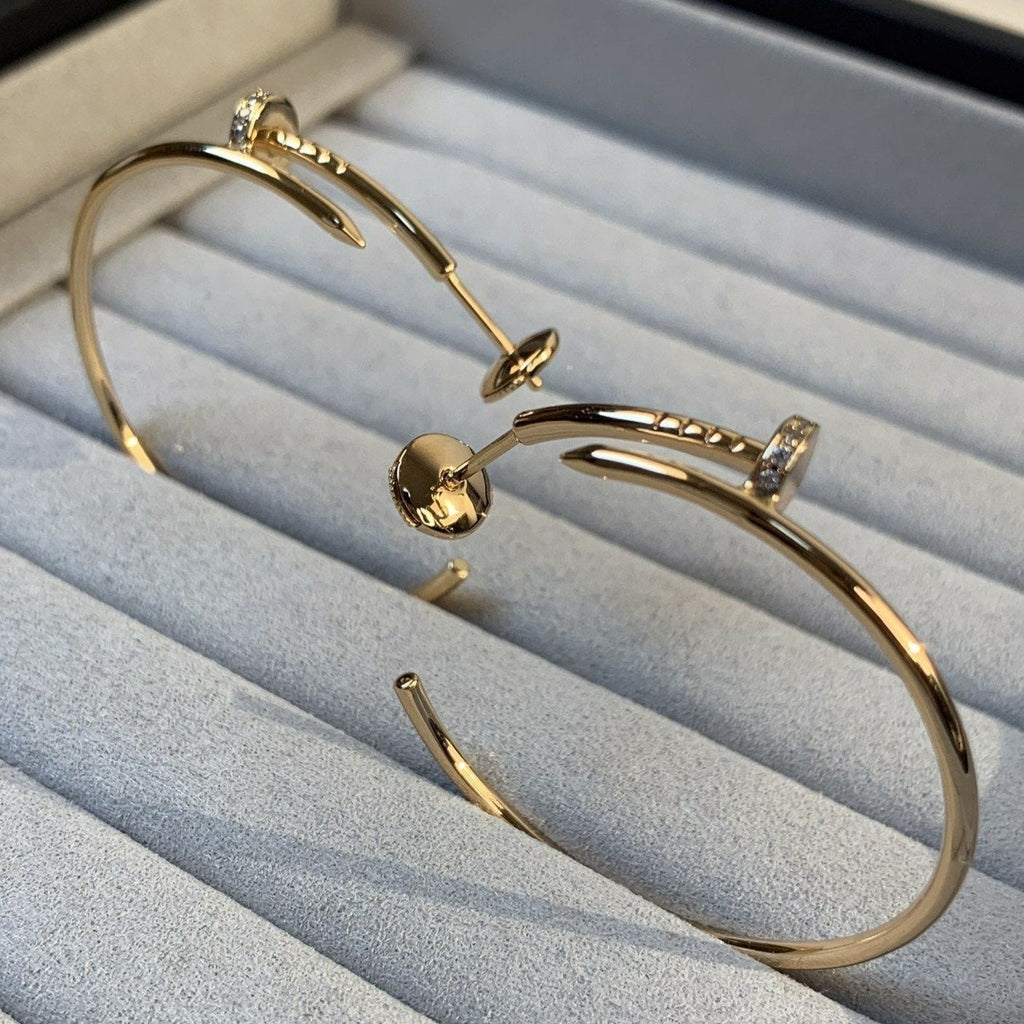 TimiJUSTE EARRINGS GOLD DIAMONDS 1.8MM