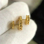 TimiCLOVER MINI 9.5MM MALACHITE  EARRINGS