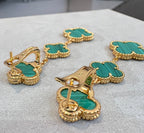 TimiCLOVER MALACHITE 3 MOTIFS GOLD