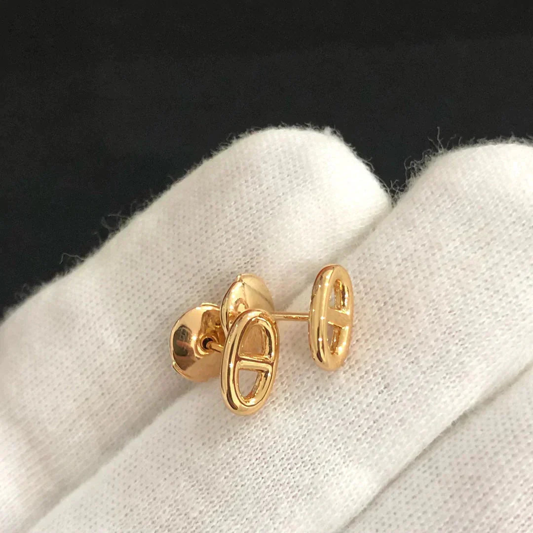 TimiCHAINE SMALL EARRINGS GOLD AND SILVER