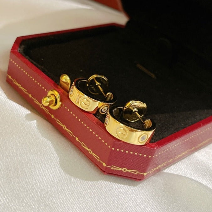 TimiLOVE EARRINGS 5.7MM 2 DIAMONDS