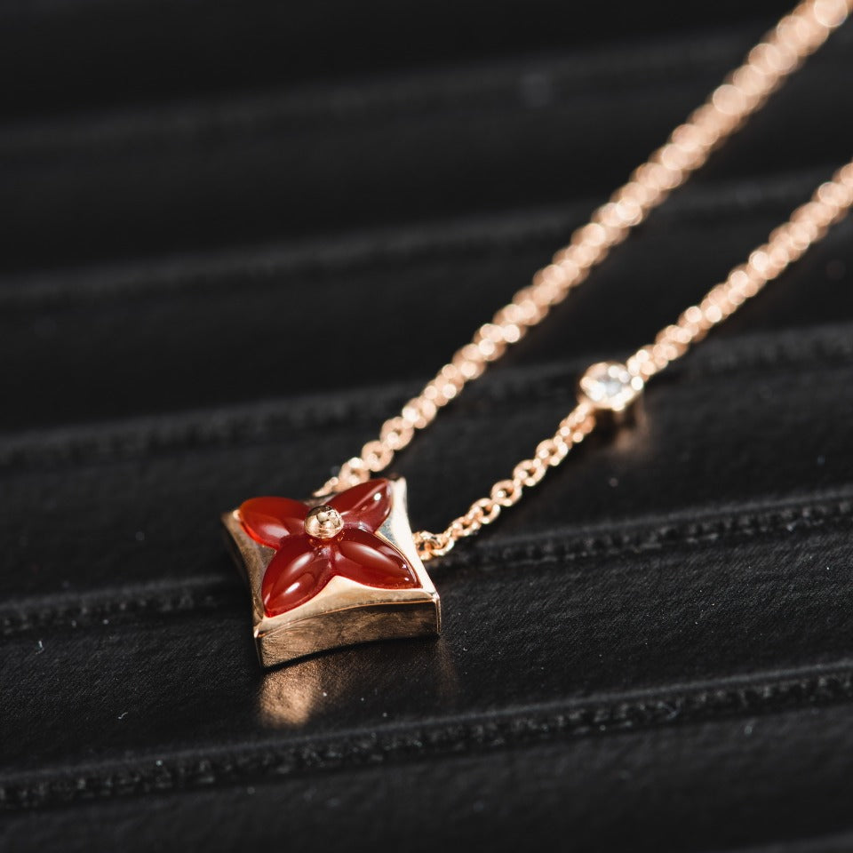 TimiSTAR NECKLACE PINK GOLD 1 DIAMOND