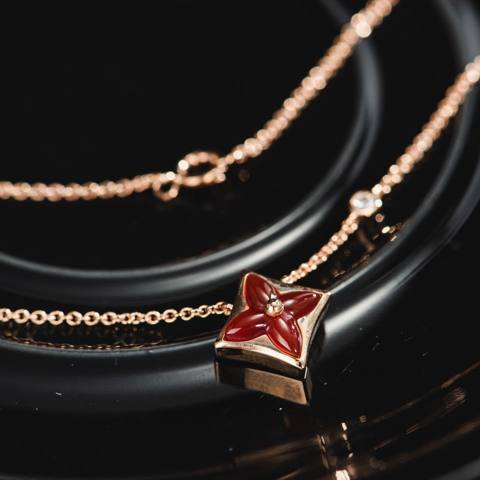 TimiSTAR NECKLACE PINK GOLD 1 DIAMOND