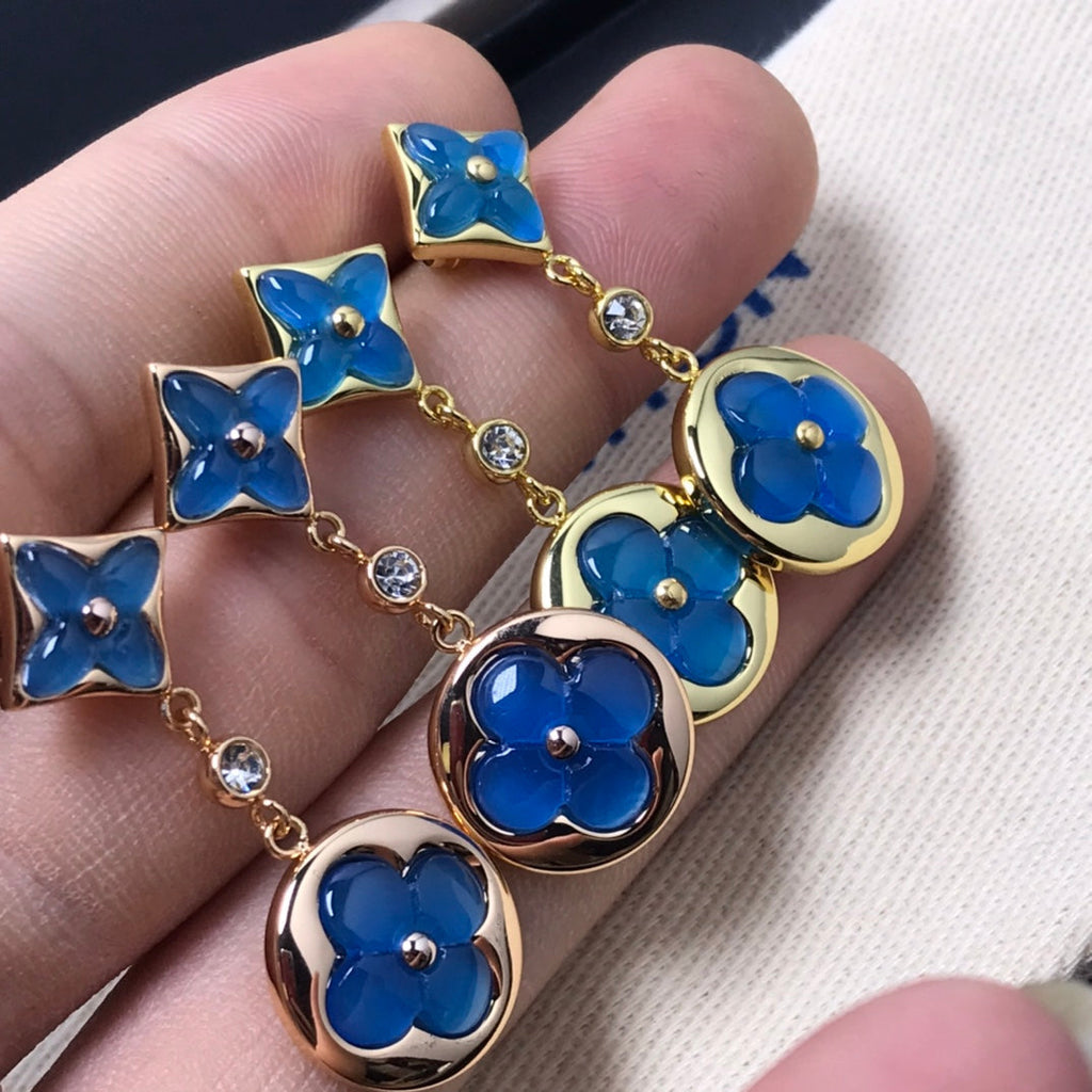 TimiSTAR AND SUN AGATE DIAMOND EARRINGS