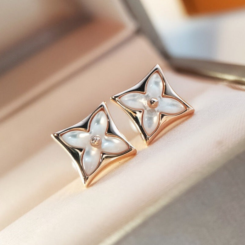 TimiSTAR MOP PINK GOLD EARRINGS