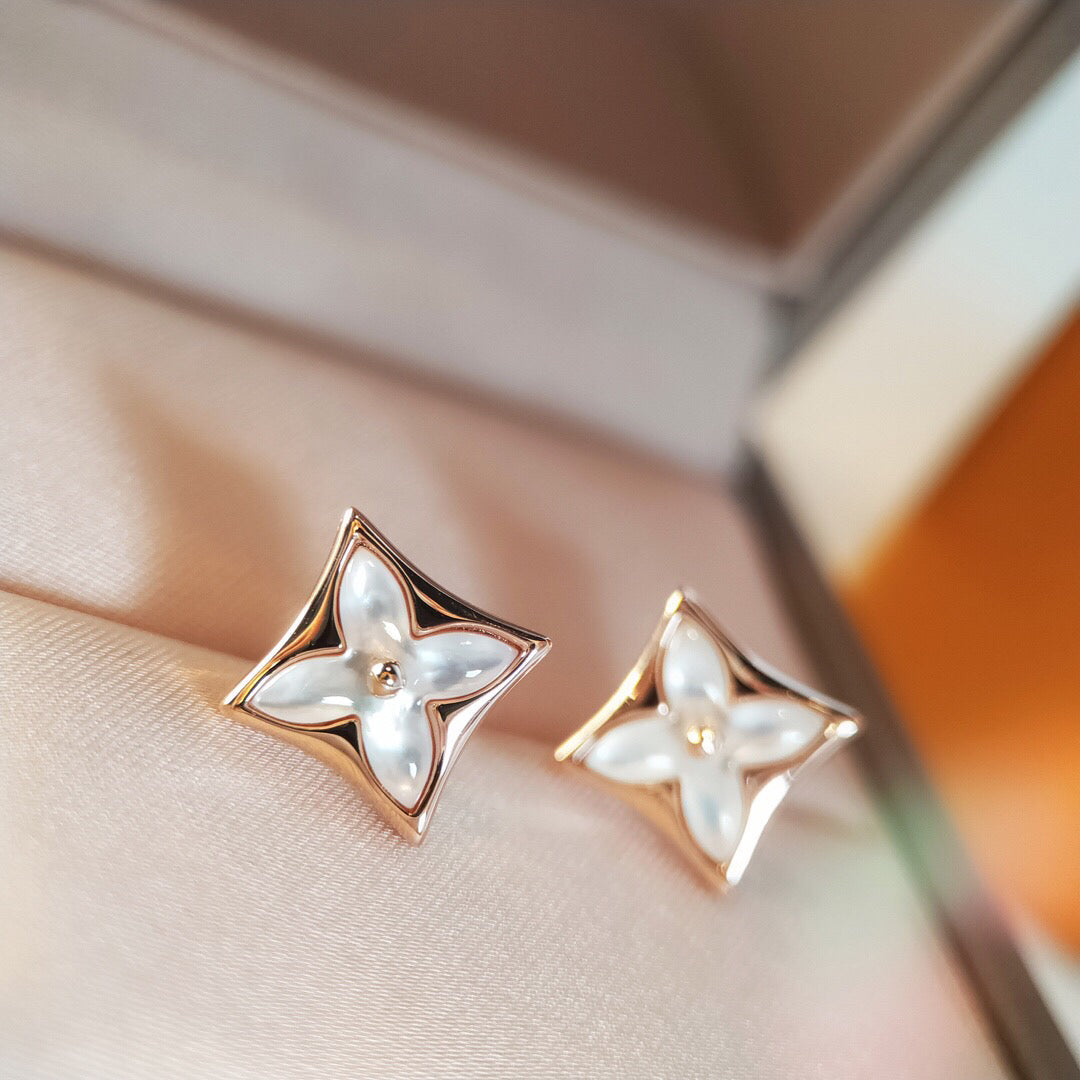 TimiSTAR MOP PINK GOLD EARRINGS