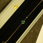 TimiSUN MALACHITE 1 DIAMOND PINK GOLD BRACELET