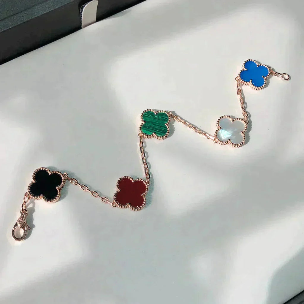 [Timi]New CLOVER 5 MOTIFS MULTICOLOR BRACELET