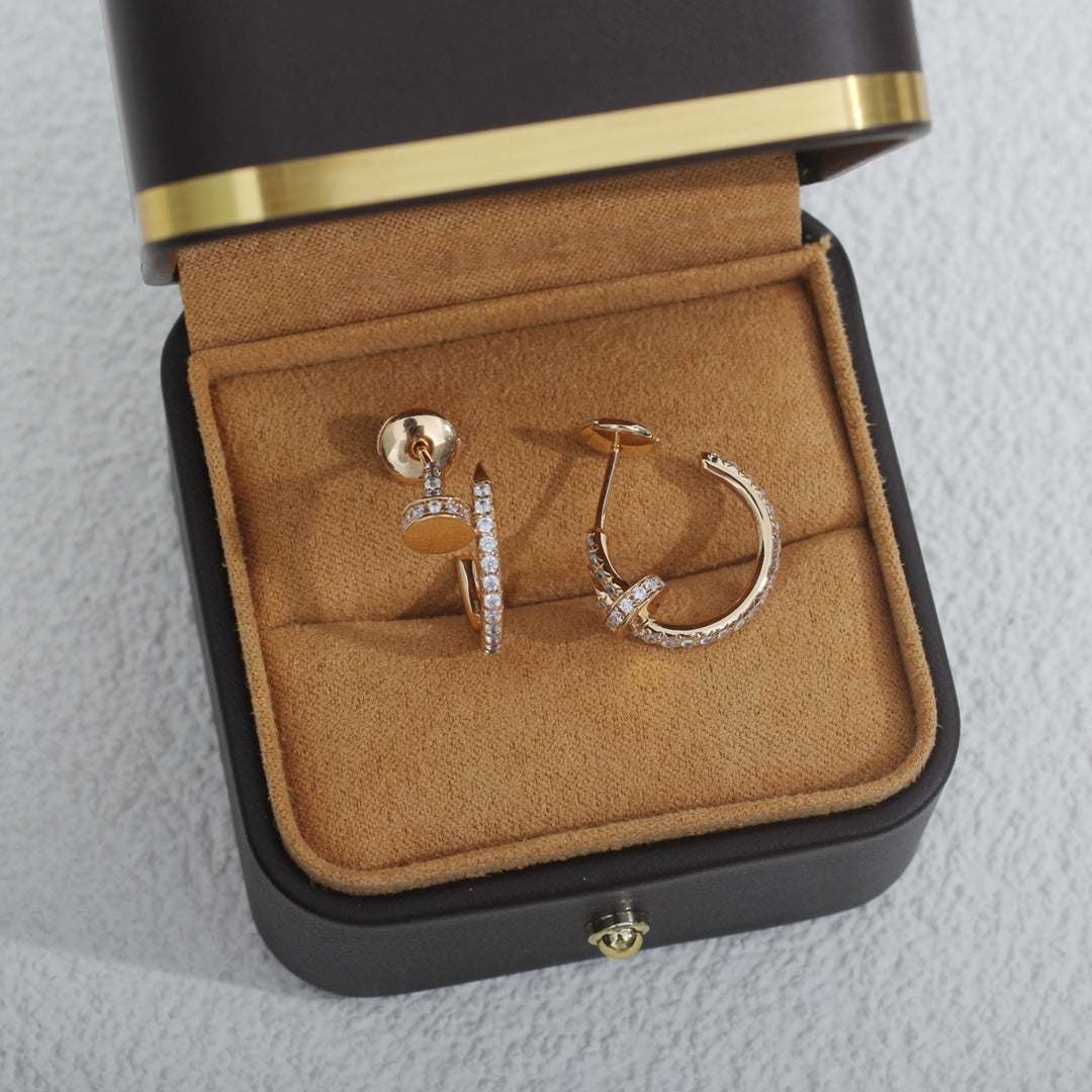 TimiJUSTE EARRINGS 12.75MM PINK GOLD DIAMOND