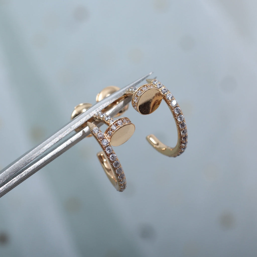 TimiJUSTE EARRINGS 12.75MM PINK GOLD DIAMOND