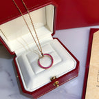 TimiJUSTE NECKLACE GOLD RED DIAMONDS
