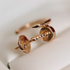 TimiJUSTE EARRINGS PINK GOLD