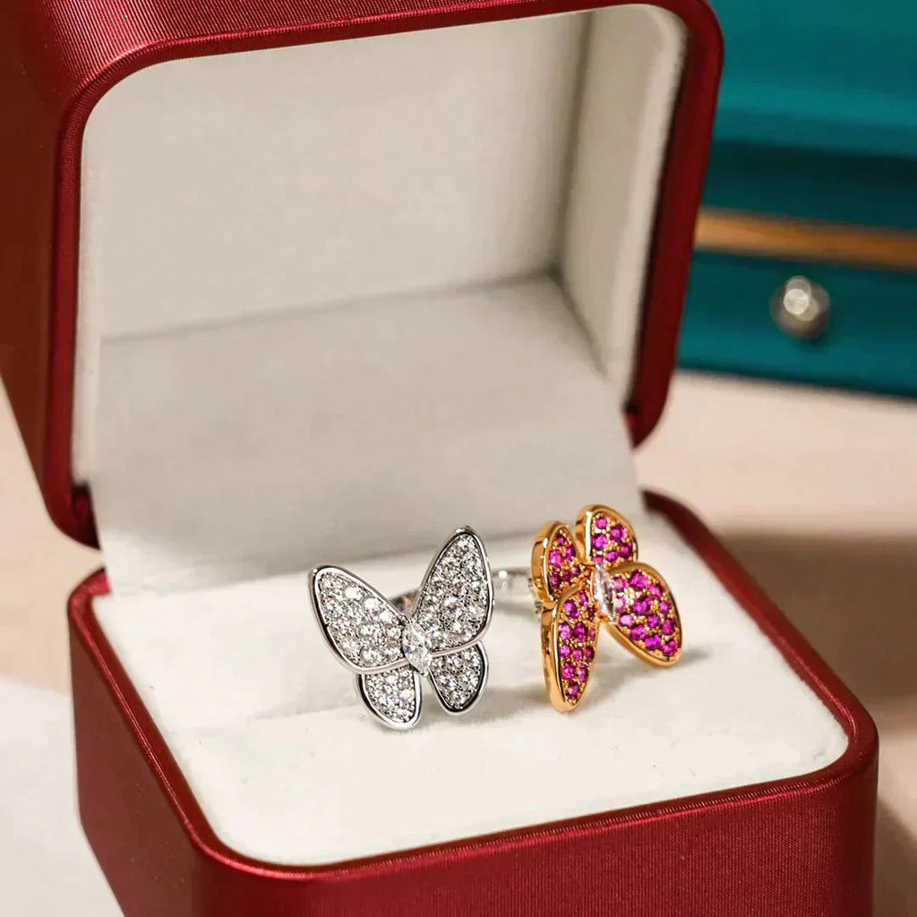 TimiTWIN BUTTERFLY DIAMOND RING