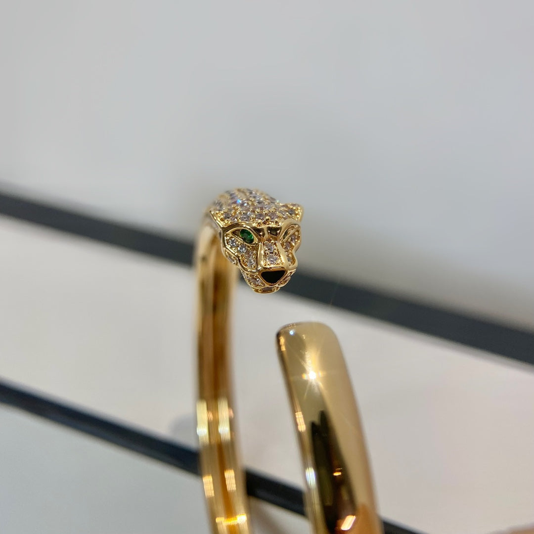 TimiPANTHERE GOLD DIAMOND OPEN BRACELET