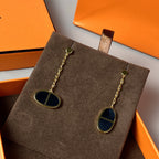 TimiCHAINE VERSO BLACK CERAMIC EARRINGS