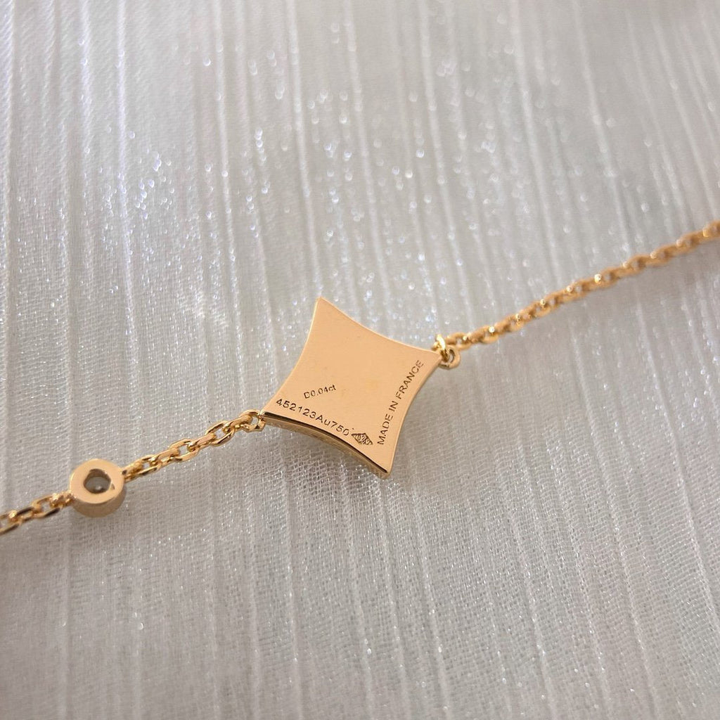 TimiCOLOR STAR CARNELIAN PINK GOLD DIAMOND BRACELET
