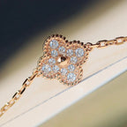 TimiCLOVER 20 MOTIFS DARK MOP DIAMOND  NECKLACE