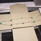 TimiCLOVER 20 MOTIFS MALACHITE DIAMOND NECKLACE