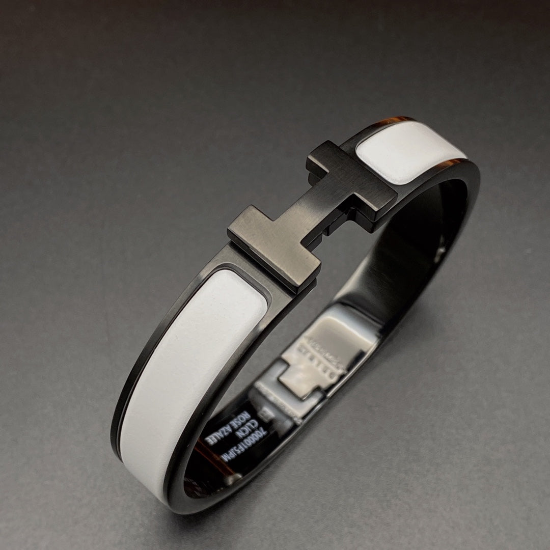 TimiH BRACELET 12MM BLACK WHITE CERAMIC
