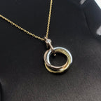 TimiTRINITY SILVER GOLD PINK GOLD NECKLACE