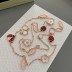 TimiLUCKY SPRING 15 MOTIFS ROSE GOLD NECKLACE
