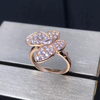TimiBUTTERFLY PINK GOLD DIAMOND RING