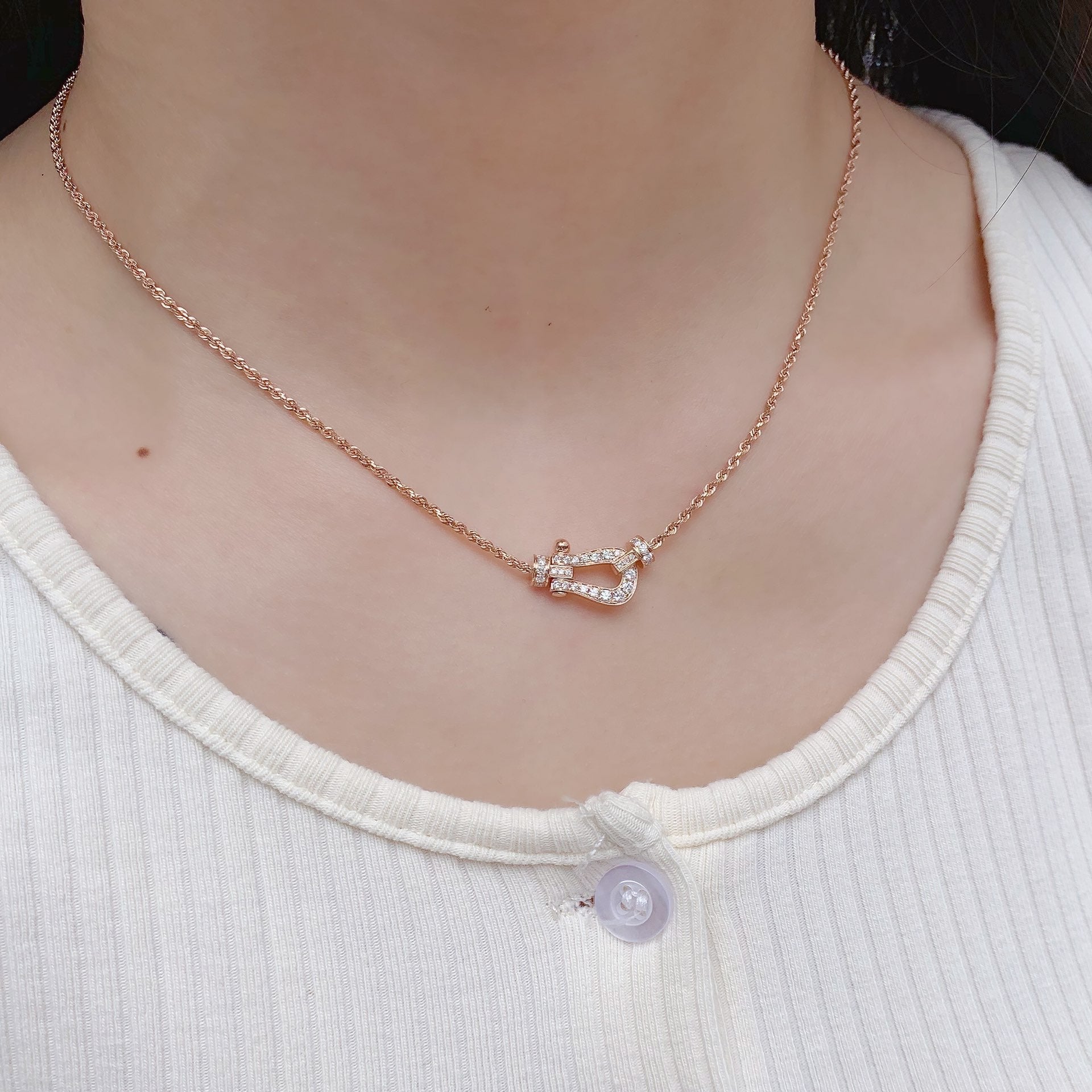 TimiFORCE 10 PINK GOLD DIAMOND NECKLACE