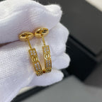 TimiLOVE DIAMOND GOLD HOOP EARRINGS
