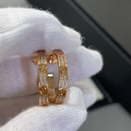 TimiLOVE DIAMOND PINK GOLD HOOP EARRINGS