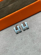 TimiPOP H SKY BLUE STUD EARRINGS