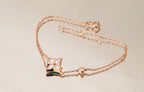 TimiSTAR PINK MOP 1 DIAMOND PINK GOLD NECKLACE