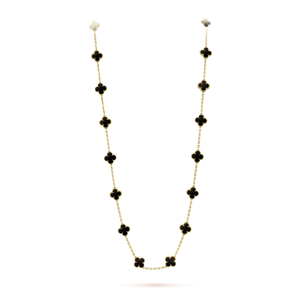TimiCLOVER 20 MOTIFS ONYX NECKLACE