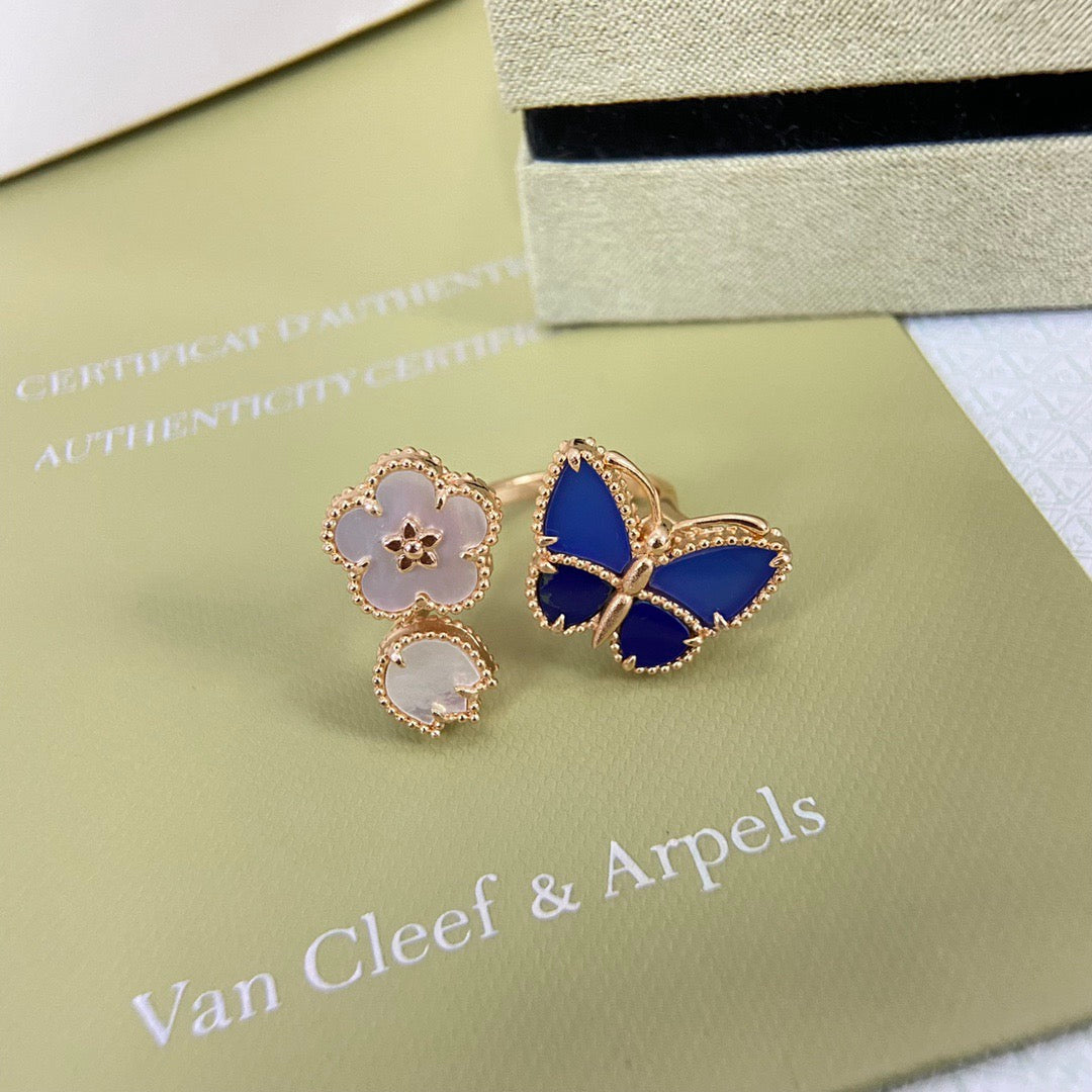 [Timi] 2026 NEW MODEL SPRING LUCKY 3 MOTIF GOLD RING