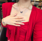 [Timi]BUTTERFLY BLUE   NECKLACE