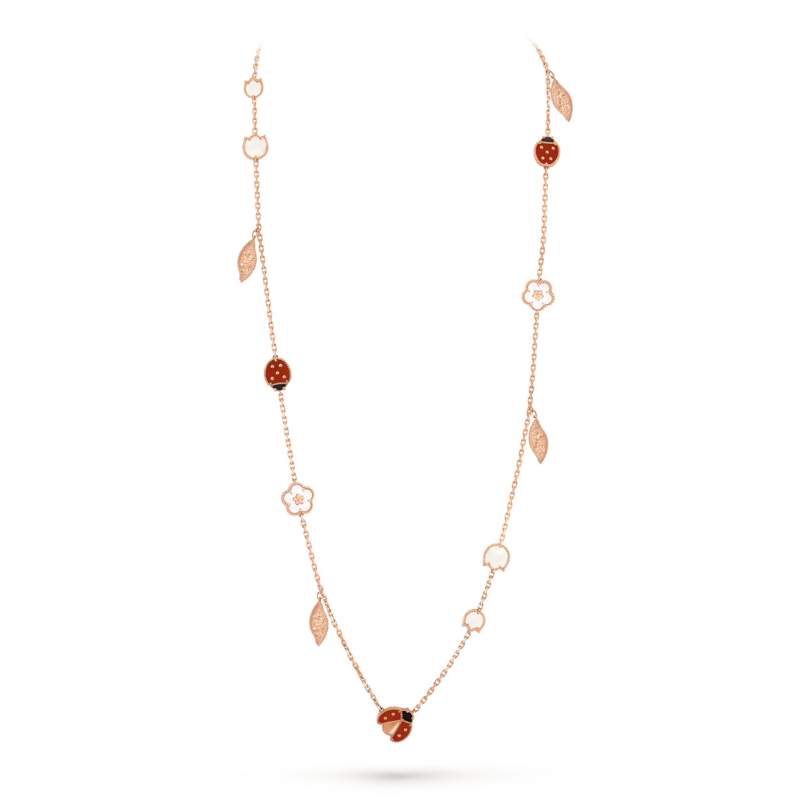 ¡®Timi¡¯LUCKY SPRING 15 MOTIFS ROSE GOLD NECKLACE