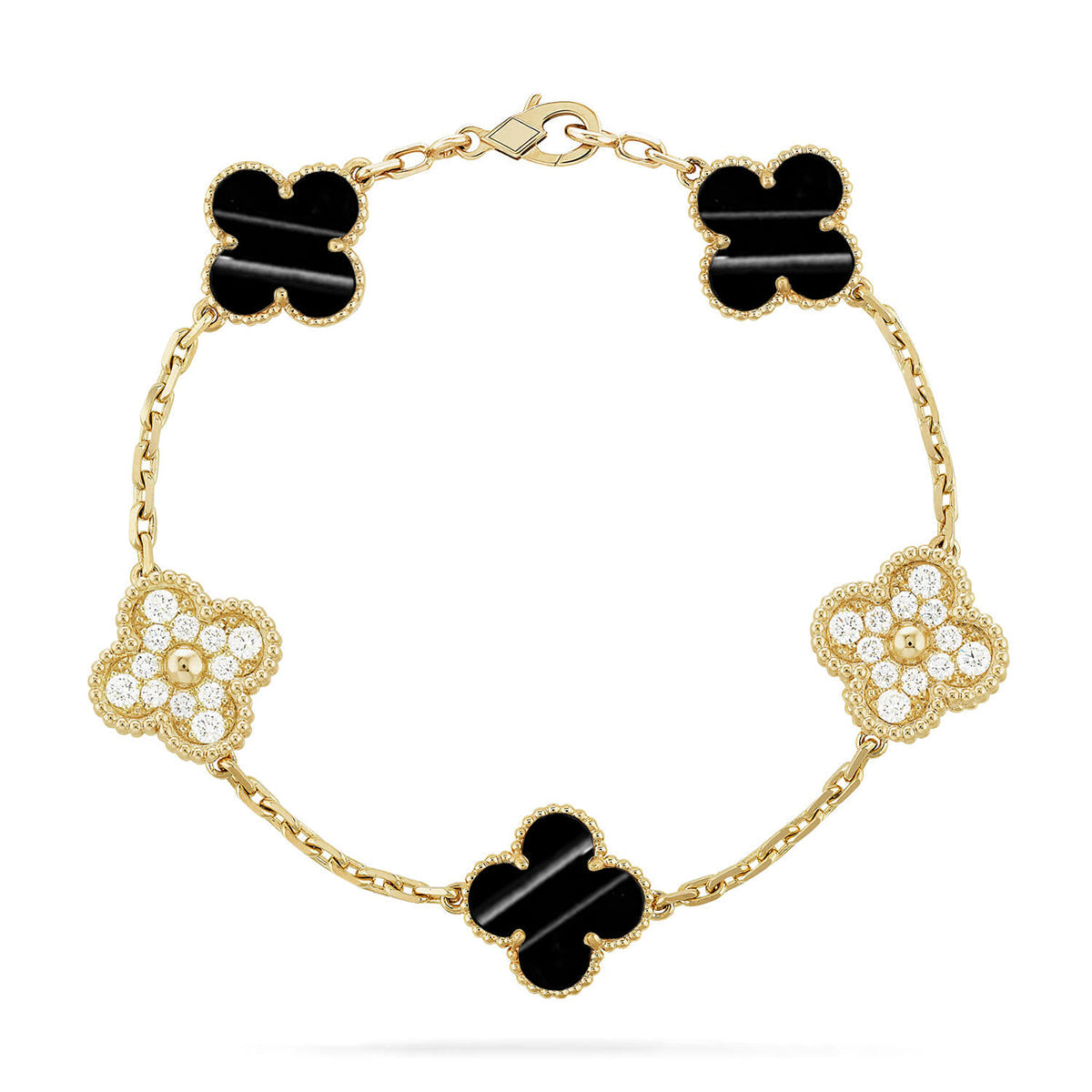 [Timi]New  CLOVER 5 MOTIF PULSAR STONE BRACELET COLLECTION