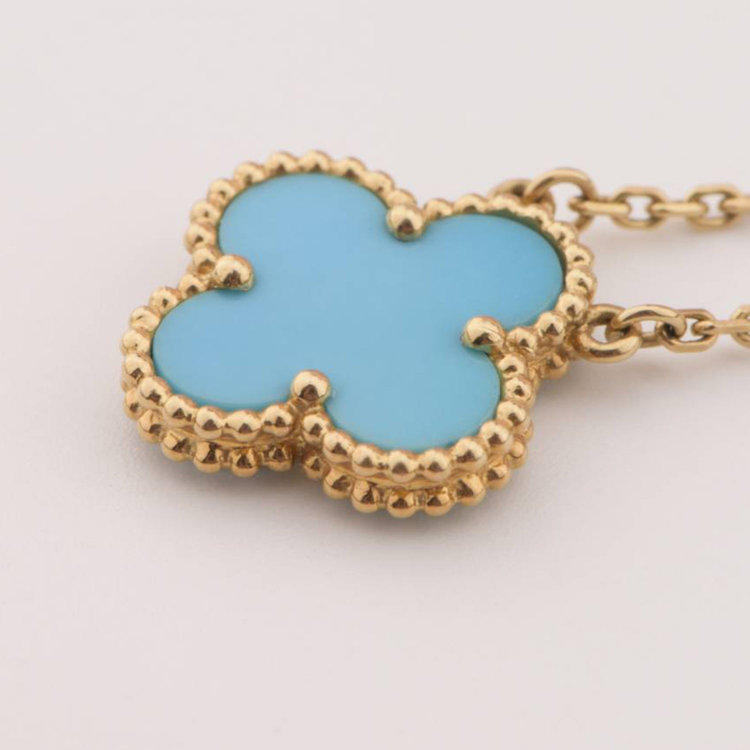 TimiCLOVER 15MM VINTAGE TURQUOISE NECKLACE